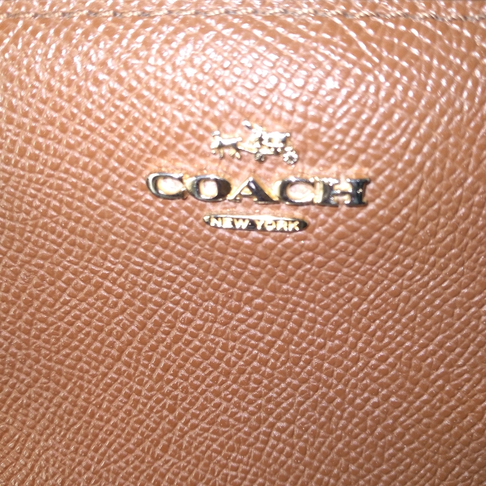 Authentic Coach Brown Zip Around Wristlet Wallet - Picture 8 of 8